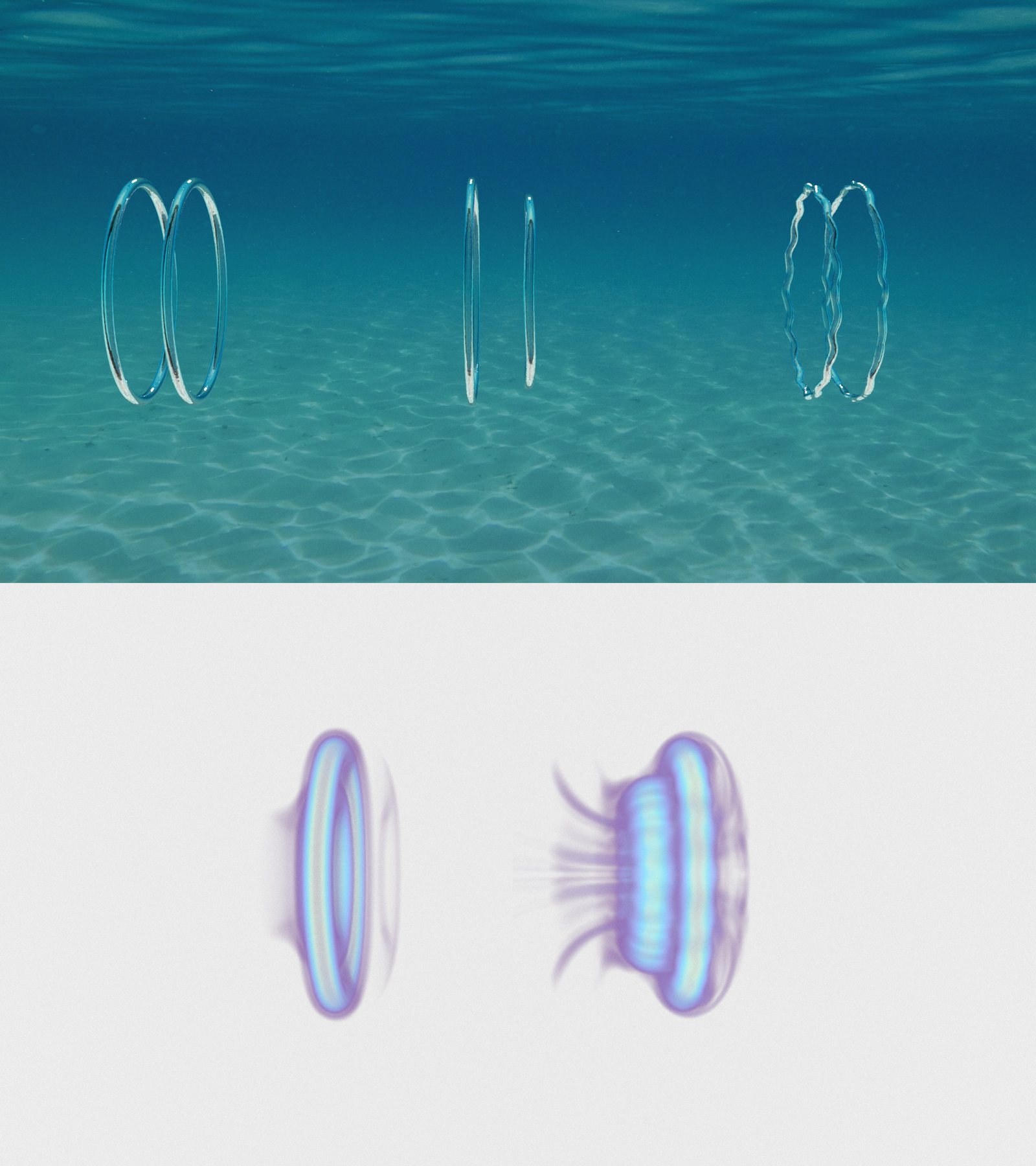 Bubble ring leapfrogging teaser