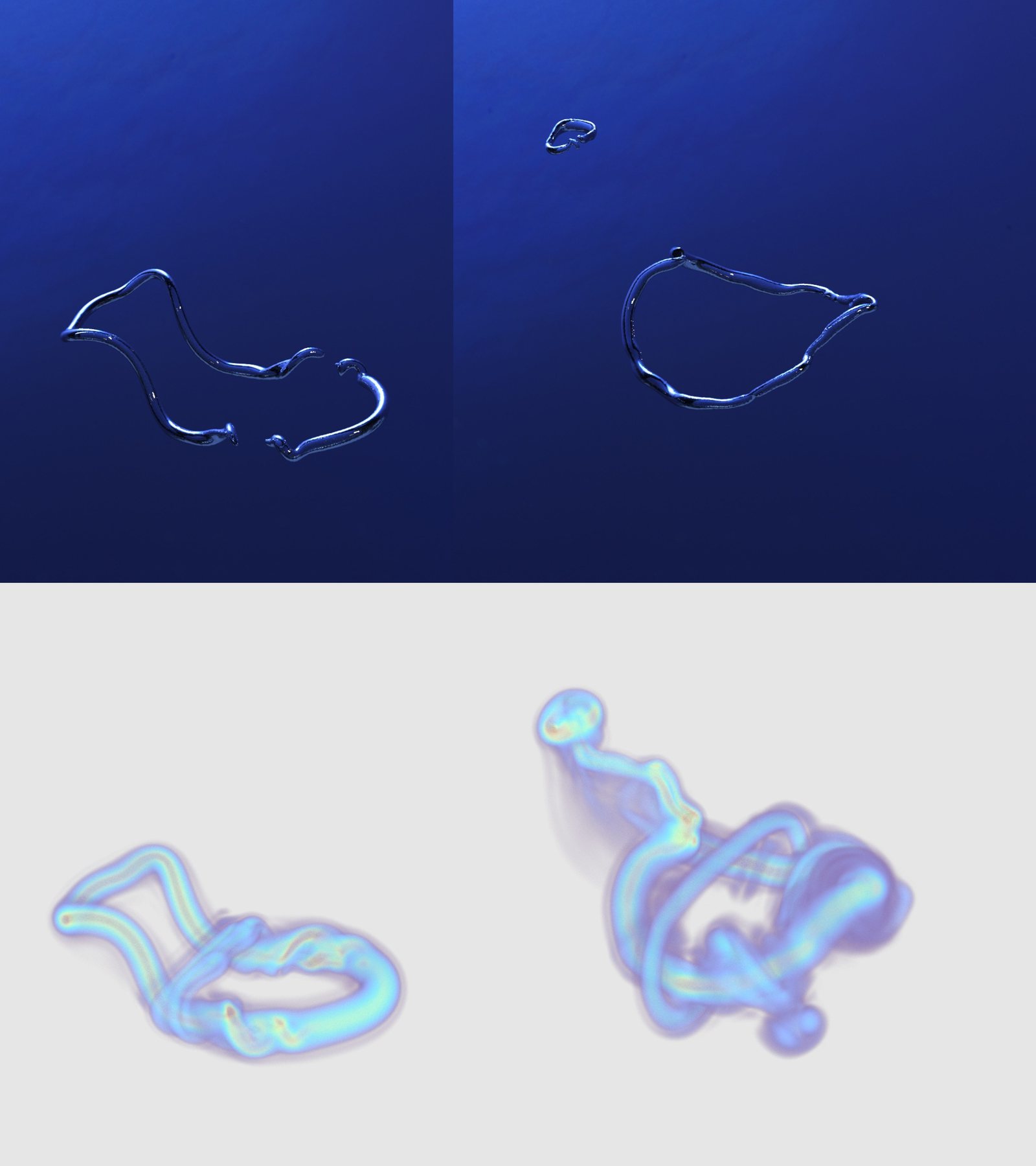 Bubble ring merging teaser